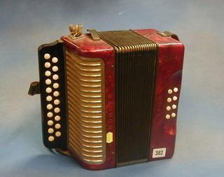 A Honner Erica accordion with 29 buttons