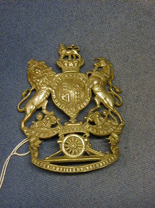 A Victorian Fourth Sussex Artillery Volunteers helmet plate