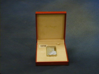 A gentleman's Dupont silver plated lighter, boxed