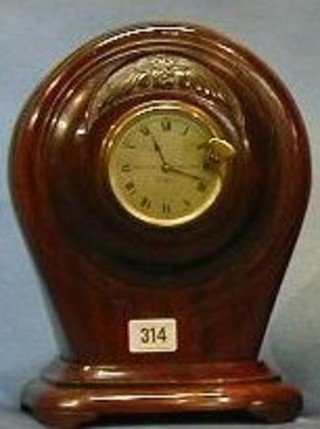 A WWI  Royal Flying Corps propeller boss set a North & Sons 8 day car clock engraved with Royal Flying Corps crest, the boss marked 100 Mono Gnome DRG 249 1039 