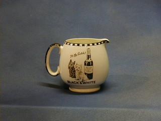 A Shelley black and white Whisky jug