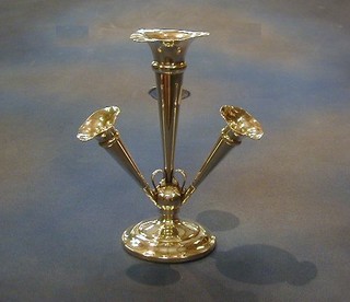 A silver 4 terminal epergne raised on a circular base,  Birmingham 1919 10"