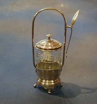 A WMF silver plated pickle jar holder