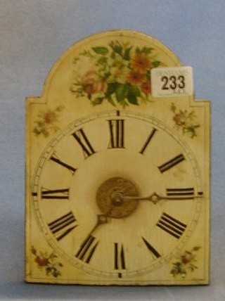 A 19th Century postman's alarm clock, the 6" square arched painted dial with Roman numerals, by Camerer Kuss & Co.
