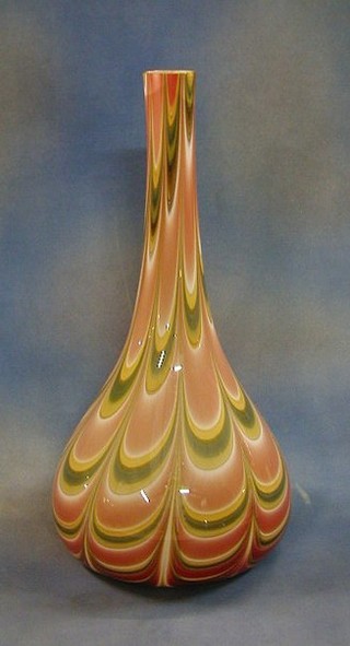 An impressive Art Glass vase with swirled decoration