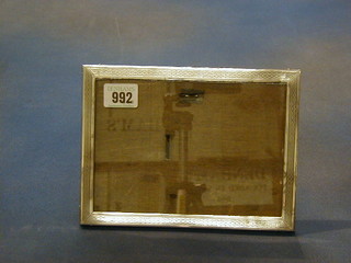 A rectangular silver easel photograph frame Birmingham 1924 8"