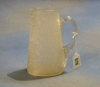 A 19th Century crackle glass jug