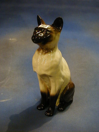 A Beswick figure of a seated Siamese cat 13" the base incised Beswick England 2139