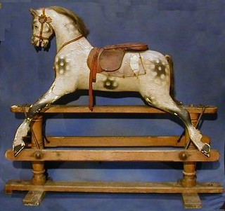 A Victorian rocking horse