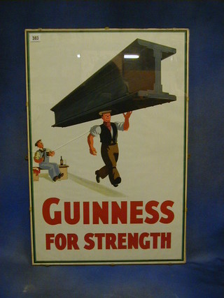 A 1950/60's Guinness advertising poster "Guinness for Strength"