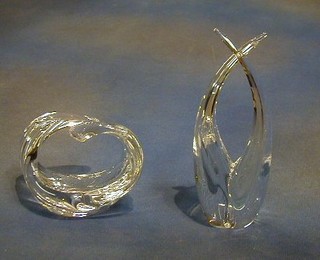 2 Sevres glass sculptures