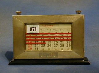 A silver perpetual calendar Birmingham 1927