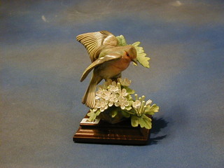 A Royal Worcester figure Chafinch Fringilla Coelebs and May No. 28 1978  complete with certificate