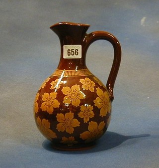 Maria Beckett, an Art Pottery ewer the base signed 8"