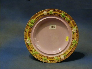 A circular Majolica plate