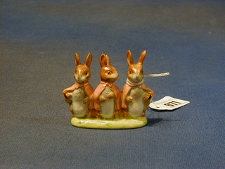 A Beswick Beatrix Potter figure Flopsy Mopsy and Cottontail with gold stamp to base