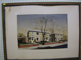 J Neyroud watercolour drawing "The Wilson House" 14" x 20"