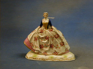 A 19th Century Sampson porcelain figure of a Crinoline lady 5"