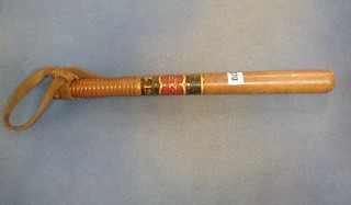 A 19th Century Hackney Police turned wooden truncheon marked Hackney 120B