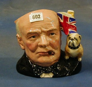 A large Royal Doulton character jug, Winston Churchill, modelled by Stanley James Taylor, with certificate