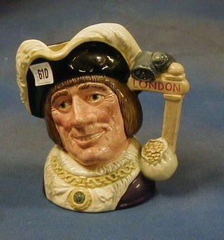 A large Royal Doulton character jug, Dick Whittington, base marked D6846 for the Guild of Specialist China and Glass Retailers