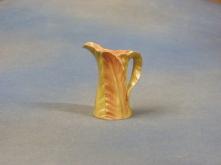 A Victorian Royal Worcester gilt glazed leaf shaped vase 3 1/2" 