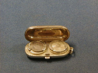 A plain silver double sovereign case Birmingham 1912