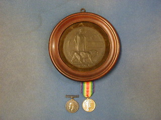 A WWI posthumous pair to 305320 Pte. W D Baker, 5th London Regt. comprising British War medal and Victory medal, together with death plaque, memorial scroll, letter of condolence from Conway, dated 31st August 1917