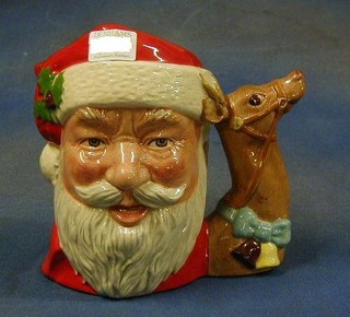 A large Royal Doulton character jug, Santa Claus with reindeer handle, base marked D6675