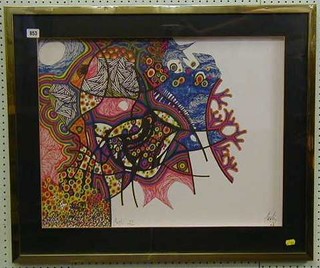 Cagli?, modern art limited edition coloured print 20" x 25"