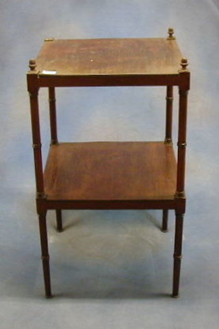 A 19th Century mahogany 2 tier what-not 15"