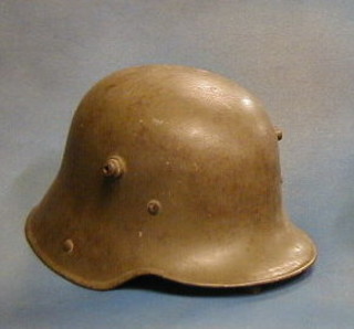 A German steel helmet