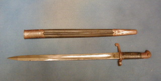 A Victorian Martini Henry bayonet complete with scabbard