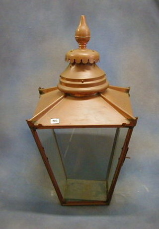 A 19th/20th Century copper lamp housing