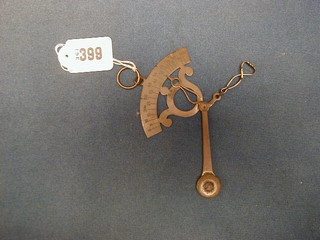 A Continental brass letter scale marked NB Depose