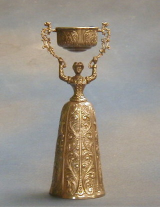 A Continental silver wager cup 16 ozs