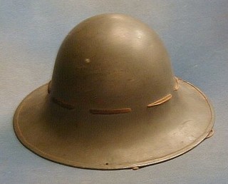 A WWII fire watcher's helmet