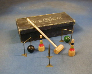 A Chad Valley table croquet set, boxed