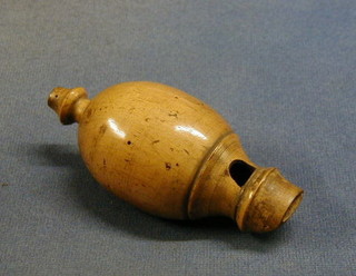 An early 19th Century treen bird whistle