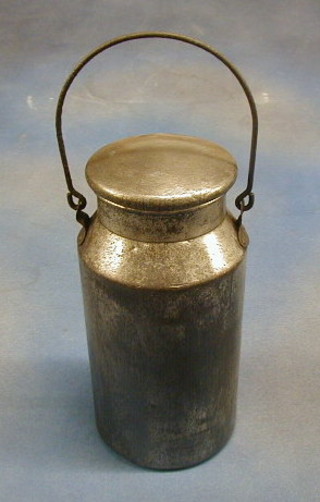 A 19th/20th Century polished steel milk canister