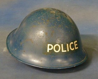 A 1950's Policeman's steel helmet