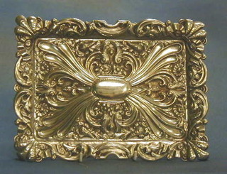 A Victorian embossed silver pin tray, London 1894 11", 7 ozs