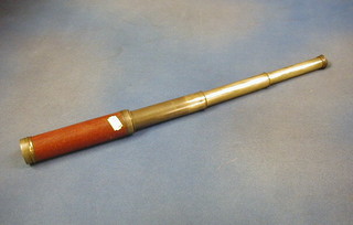 A 19th Century 3 drawer brass pocket telescope