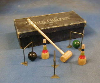 A Chad Valley table croquet set, boxed