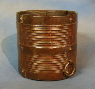 A 19th Century Colonial hardwood circular metal bound planter
