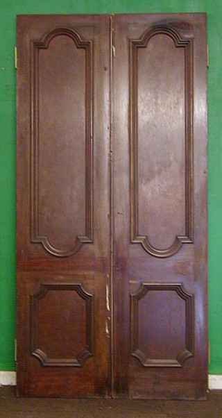 A pair of Victorian mahogany doors 91" x 45"