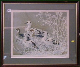 C F Turncliff, a limited edition coloured print "Ducks" signed in the margin, 17" x 20"