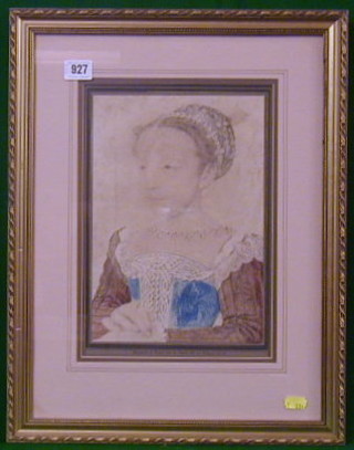 An 18th/19th Century coloured print "Marguerite De Valois" 12" x 9"