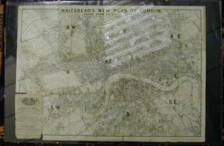 A 19th Century Whitbreads New Plan of London drawn from authentic surveys 19" x 26"