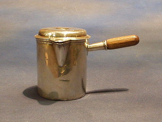 A George III silver side handled chocolate/brandy pot, London 1765